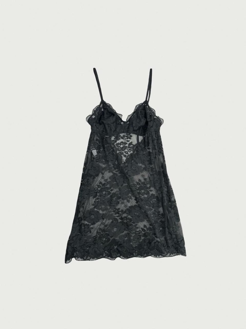 Sheer Lace Babydoll Dress